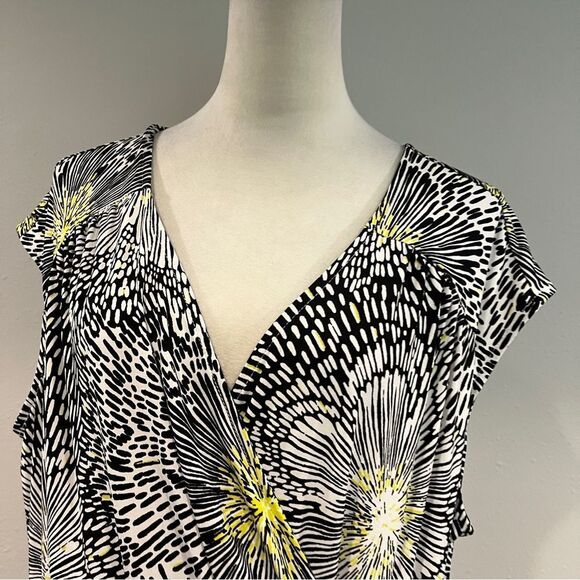 Apt. 9 Black and White Sheath floral plus size Dress size 1X - Picture 2 of 15